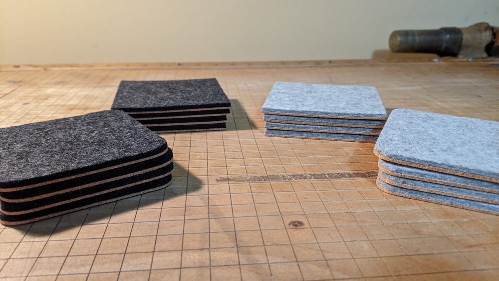Wool and Cork Coasters Unfinished