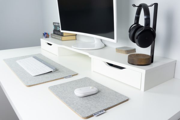 BeaverPeak headphone stand. desk mat, mousepad, coasters