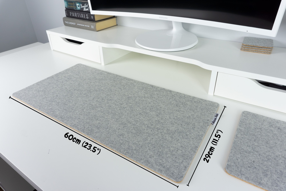 Felt&Cork Desk Mat - Tapis de bureau en feutre de laine