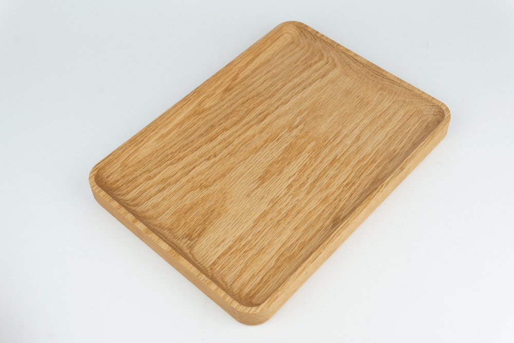 Wood accessory tray natural