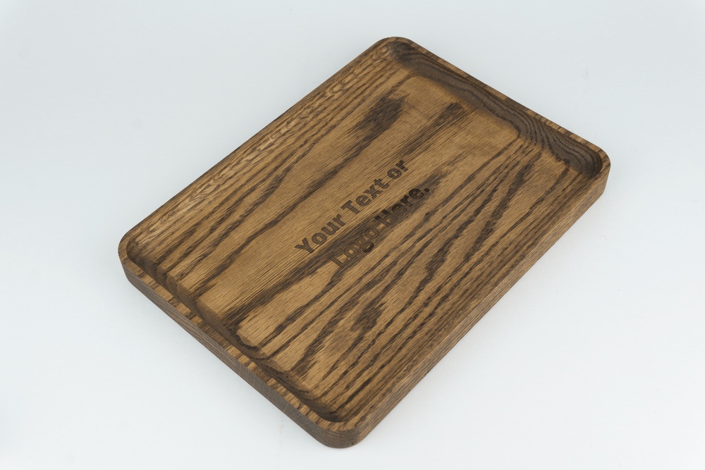 Wood Accessory tray walnut, with engraving