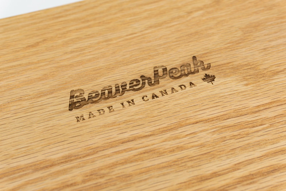 Wood accessory tray, Natural - Logo