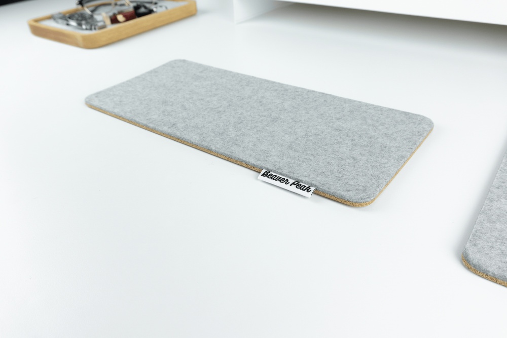 Wool keyboard mat - Grey, empty - Beaver Peak