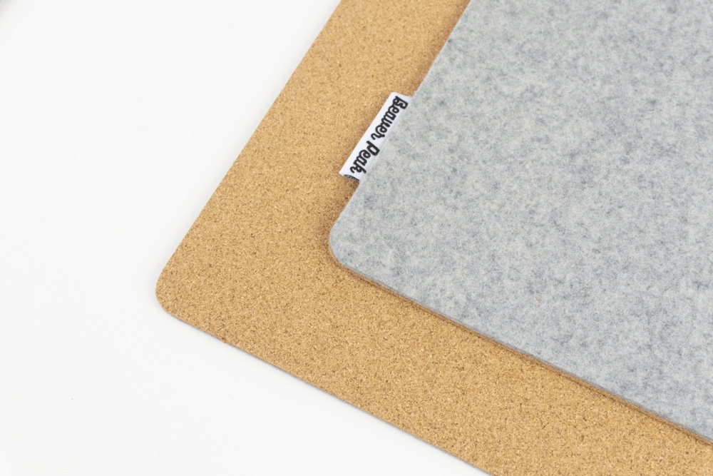 Wool Felt Mouse Pad - Anti Slip Cork